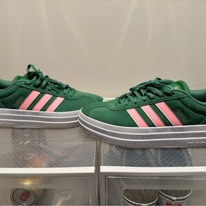 adidas Green and Pink Women's Sneakers